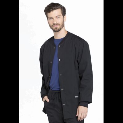 Men's Snap Front Jacket in Black Thumbnail