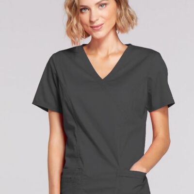 Ladies Mock Wrap Scrub Top Thumbnail
